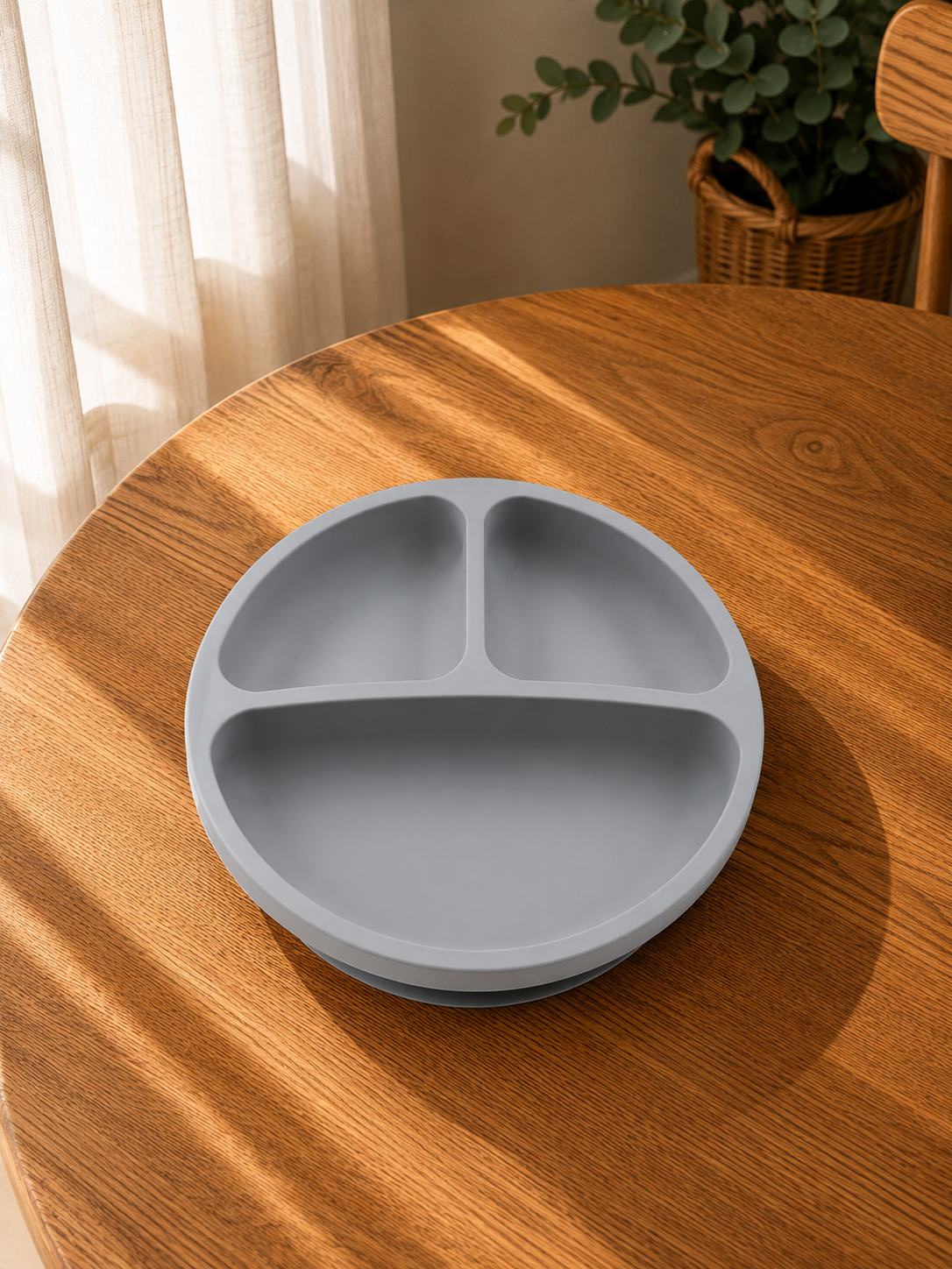 Piatto in Silicone per Bambini con Ventosa Antiscivolo – Sicuro BPA Free