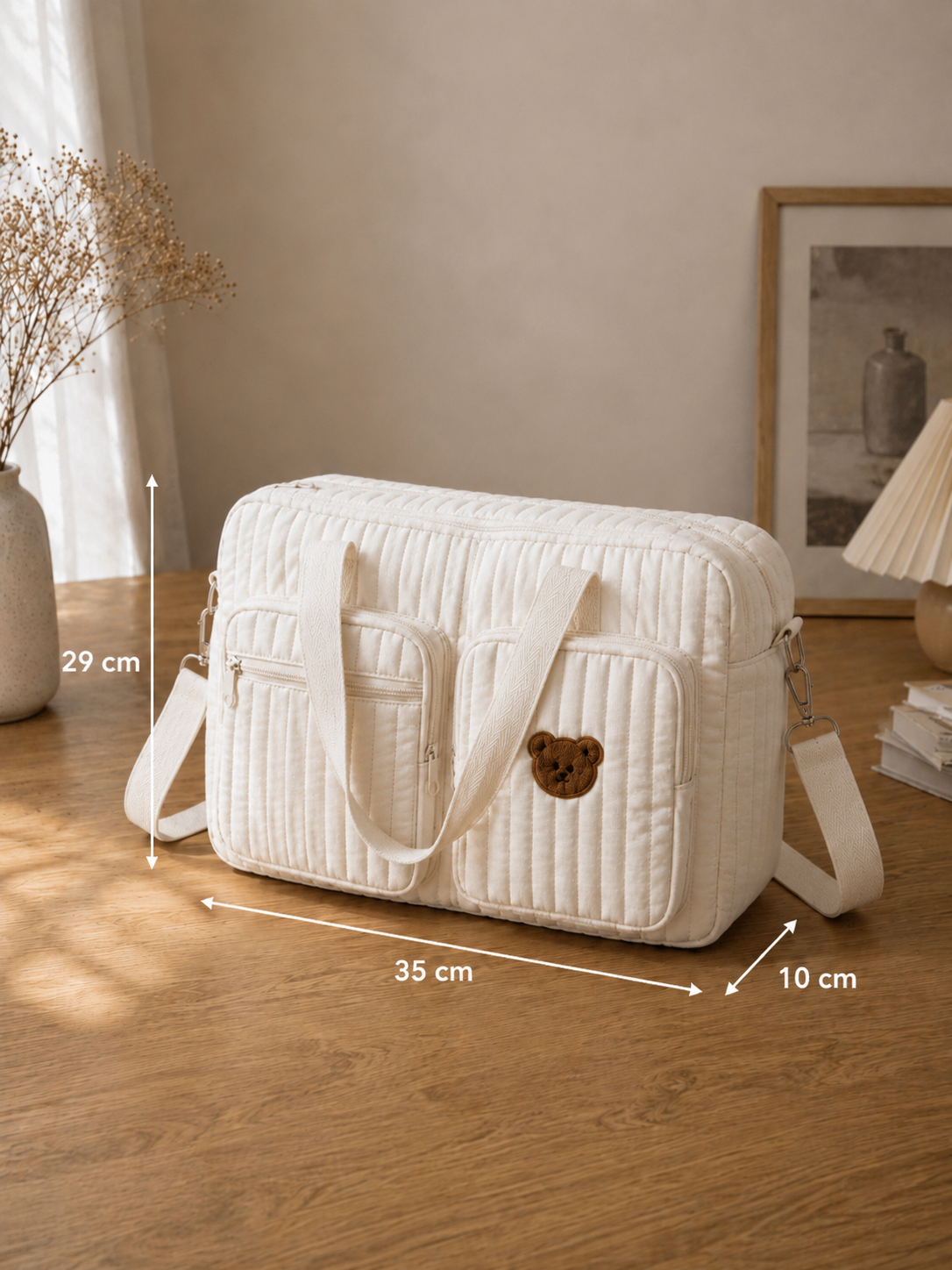 Borsa Fasciatoio Baby in Cotone  – Grande e Multifunzionale per Mamme