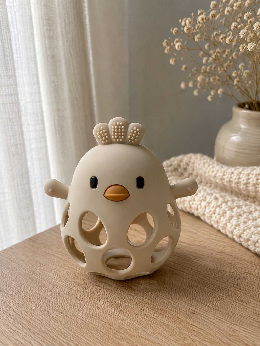 Baby Chick Teether in Silicone – Massaggiagengive Sicuro per Neonati