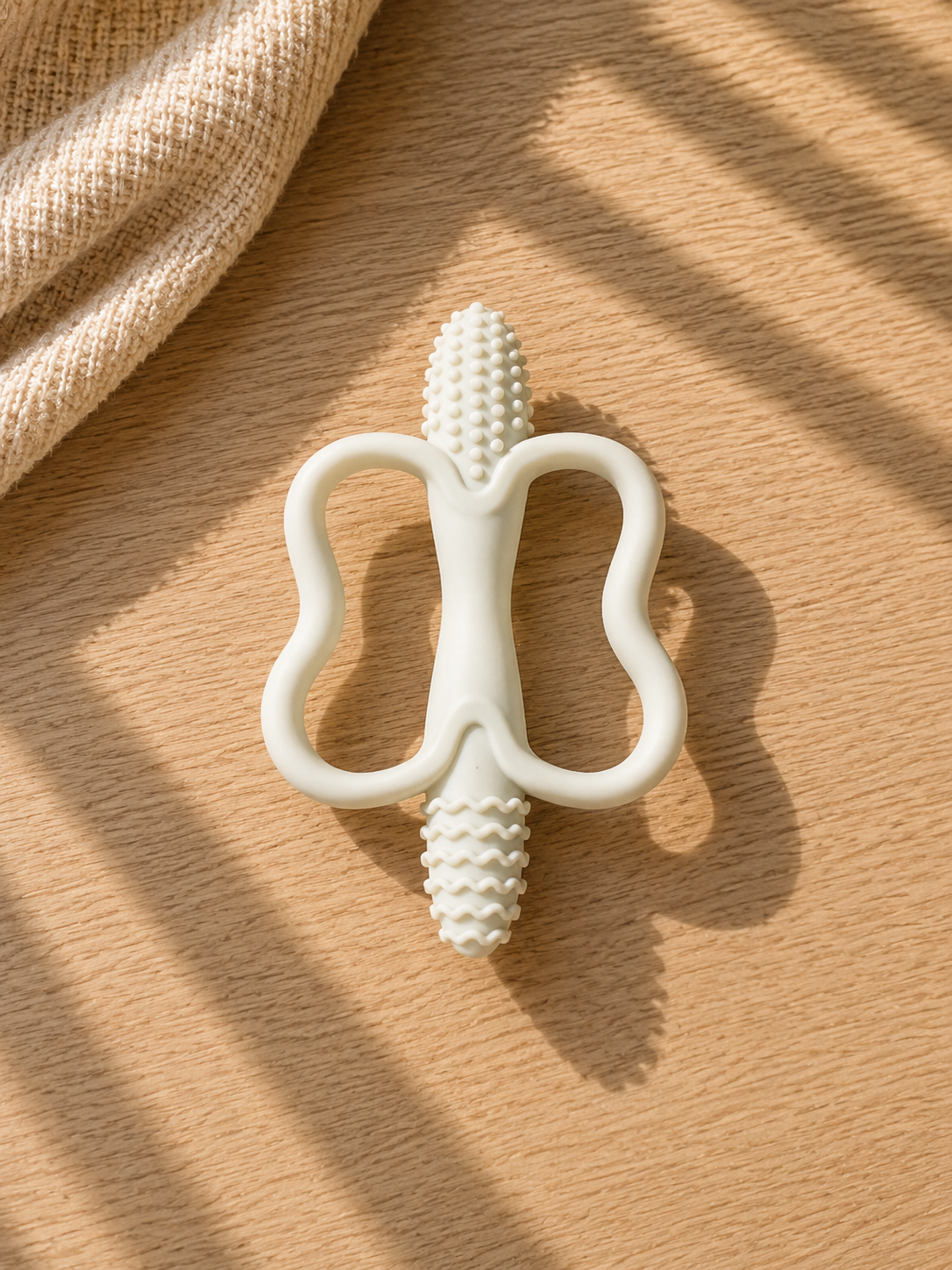Giocattolo da Dentizione in Silicone – BPA Free con Impugnatura Facile