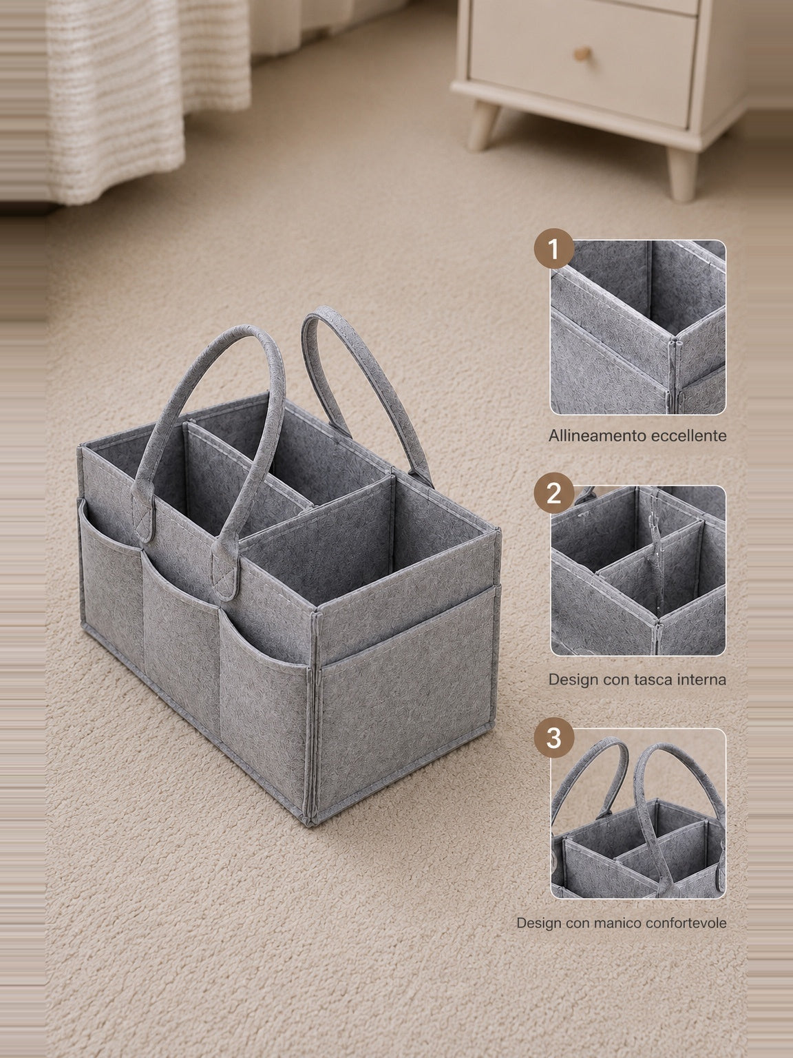 Organizer pannolini baby – bag portatile